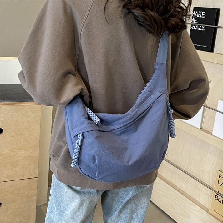 EMGILL Nylon Crescent Crossbody Bag for Women Shoulder Tote Handbag Casual Sling Bag Dumpling Purse Bag for Outdoor Travel - Image 1